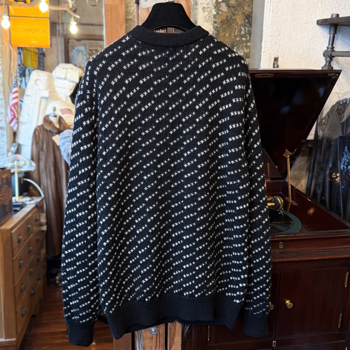 베이프 패턴 울 가디건 상품이미지4