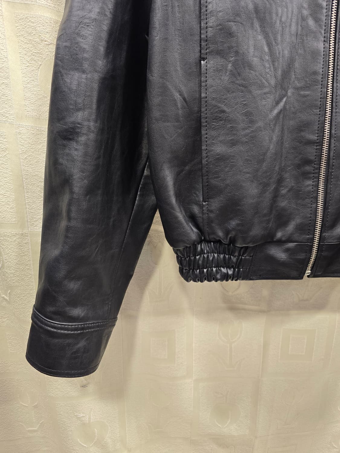 거의새거) 아카이브제이투유 블랙 레더 블루종 가죽자켓 상품이미지6