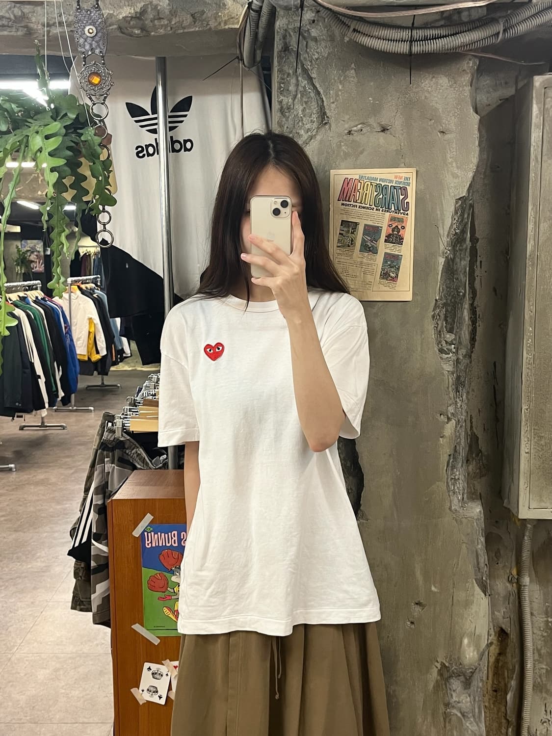 꼼데가르송 반팔티 화이트 XL #csz839 상품이미지2