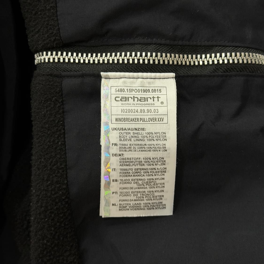 칼하트 WIP 25주년 님부스 풀오버 기모 아노락 후드티 블랙 M 상품이미지6