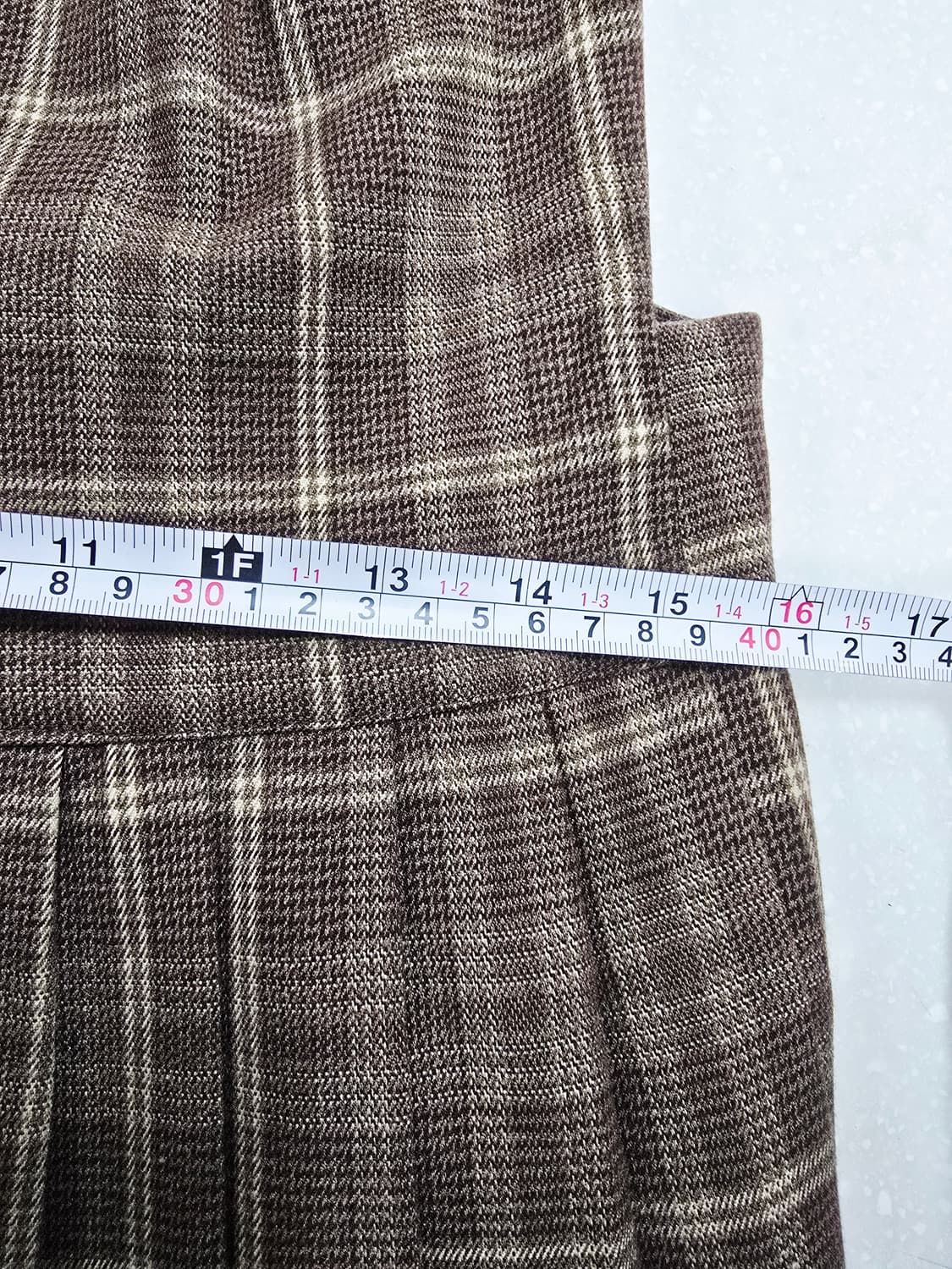 브라운 체크 뷔스티에 롱 원피스 상품이미지7