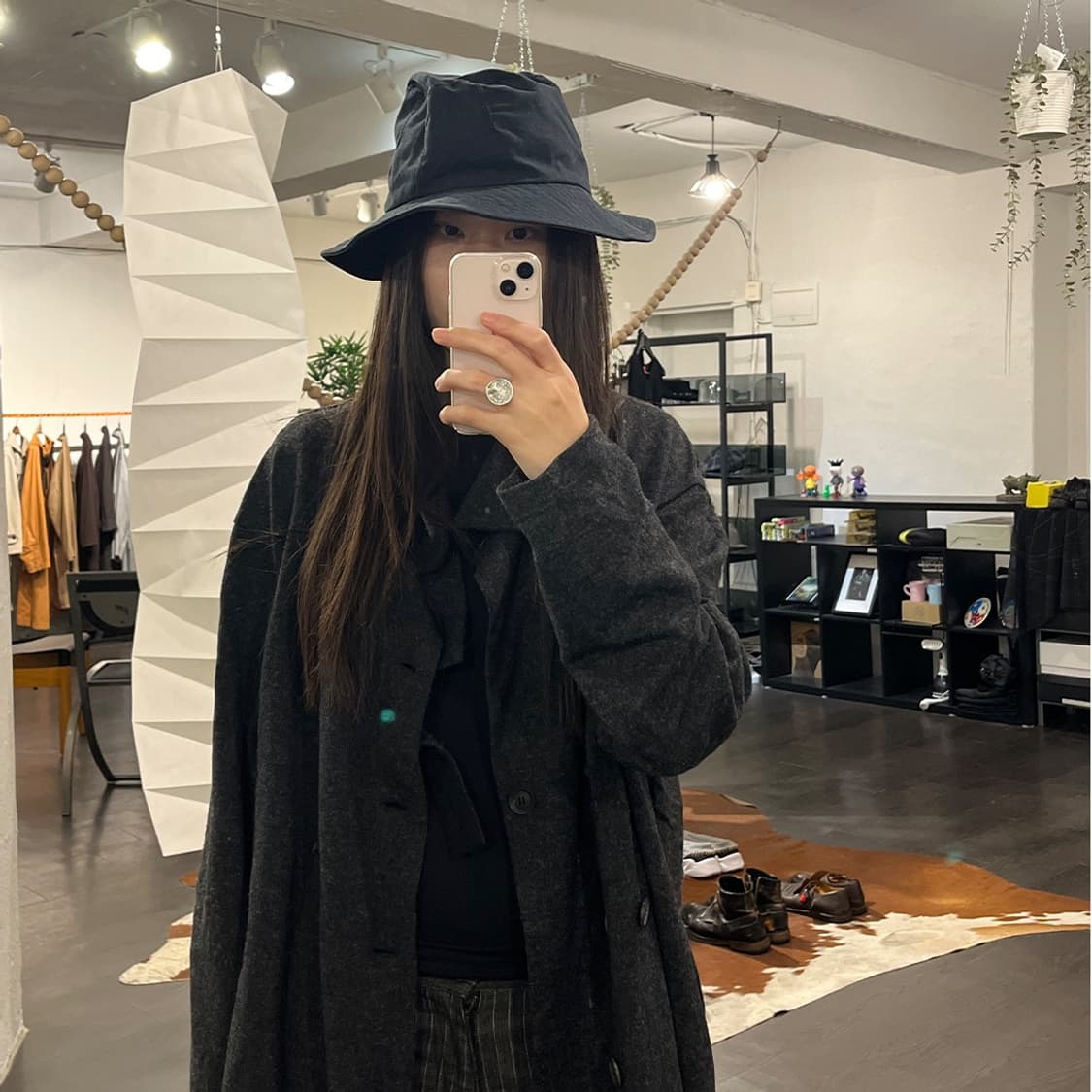 키지마 타카유키 패널 디테일 버킷햇 상품이미지4