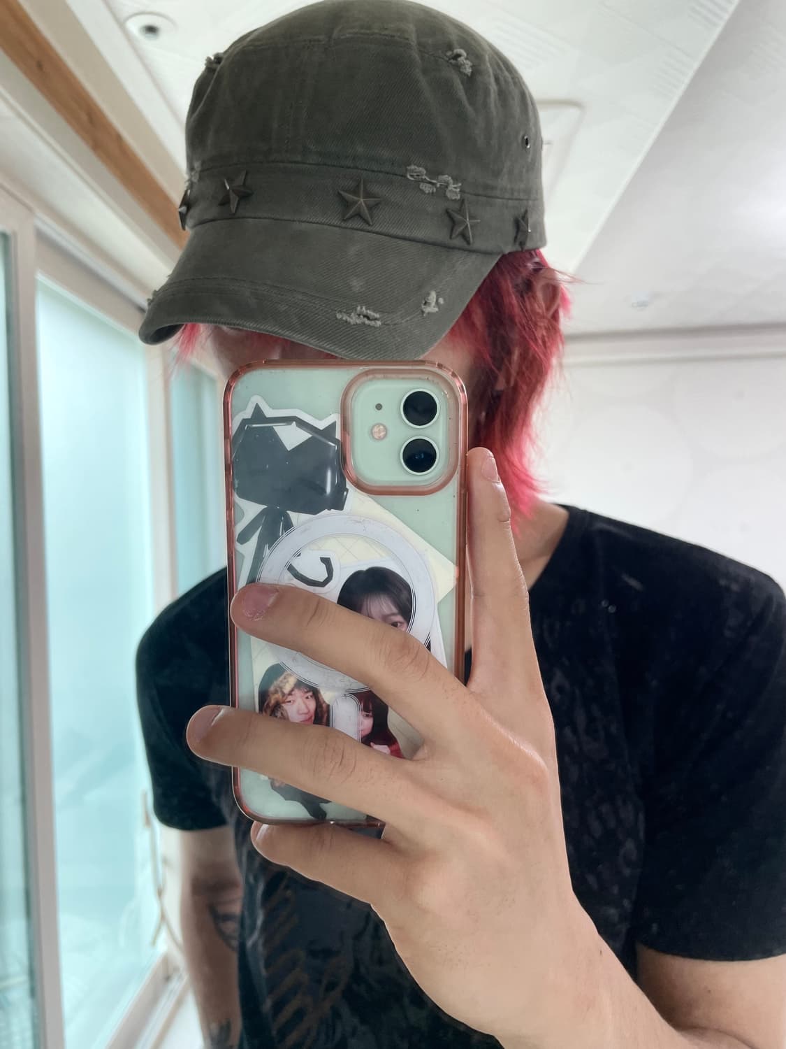 Khaki Grunge Star cap 상품이미지1