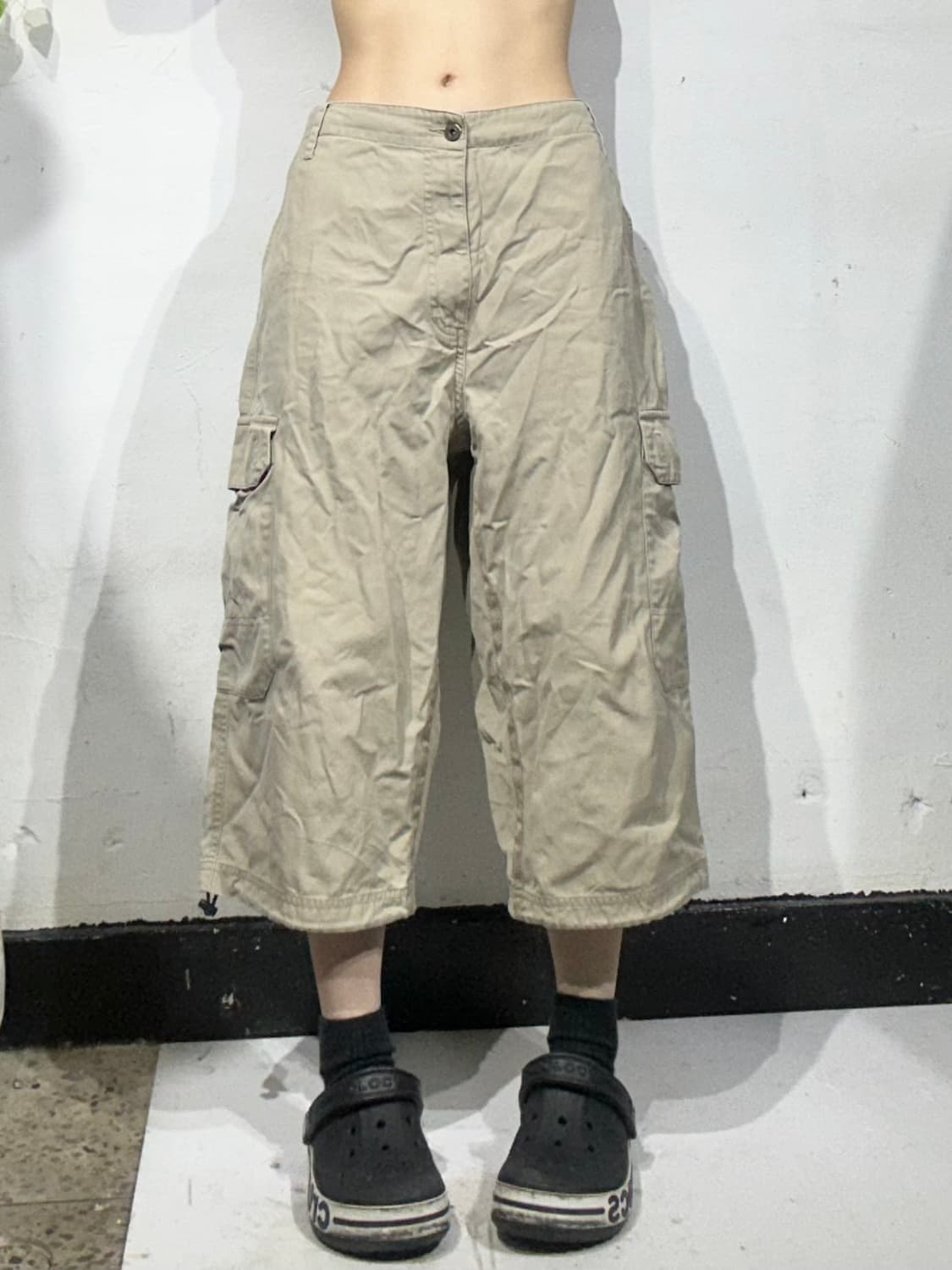 00s 나이키 베이지 버뮤다 반바지 오버핏 와이드 카고 팬츠 XL  상품이미지2