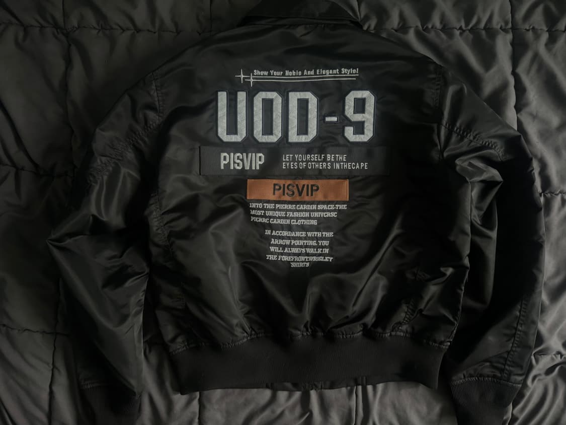 UOD-CLUB 블랙 패치 MA-1 항공 점퍼 L 상품이미지2