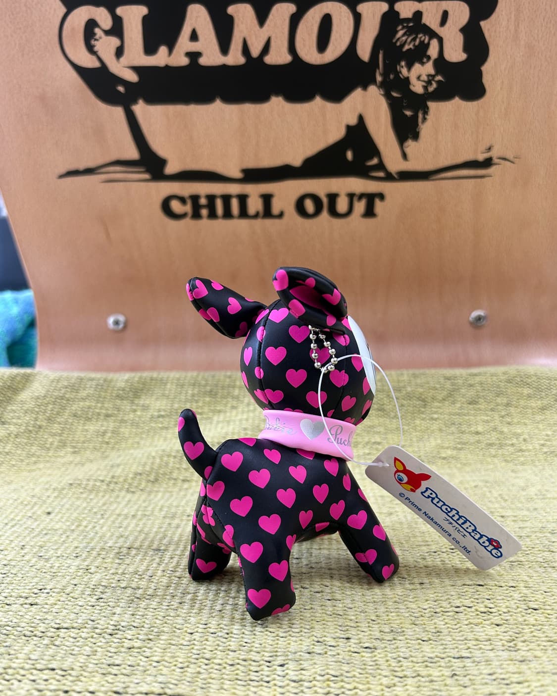 푸치 바비에 - 블랙 핑크 하트 / 일본 빈티지 인형 키체인 키링 상품이미지3