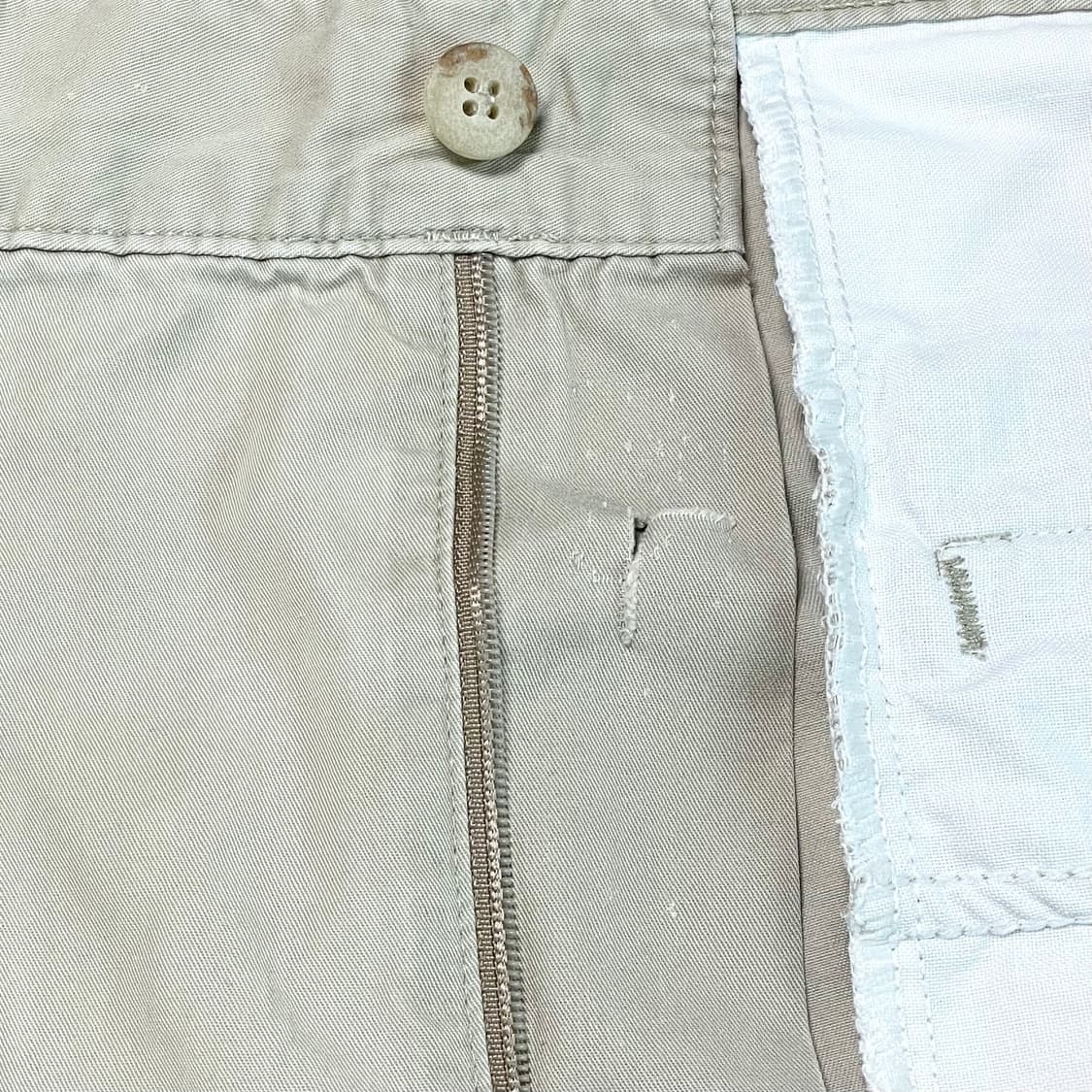 90s 미제 폴로 랄프로렌 투턱 아이보리 베이지 치노 팬츠 32 상품이미지9