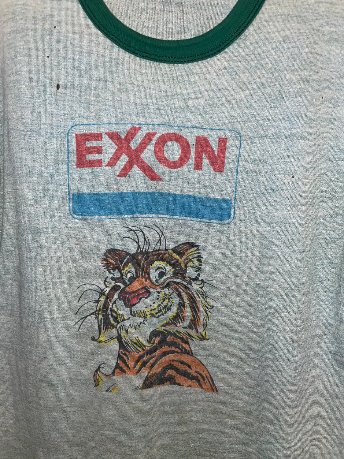 1970-80's Vintage Exxon Tiger Ringer Tee 상품이미지2