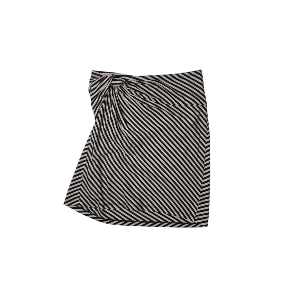 스트라이프 코튼 져지 스커트 상품이미지1