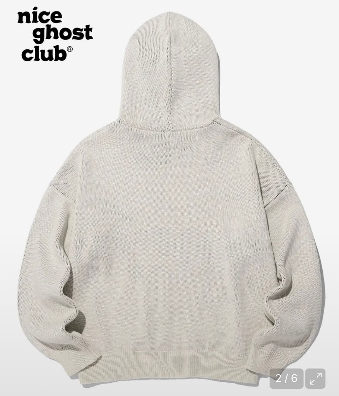 나이스고스트클럽 3STARS 로고 니트 후드티 상품이미지2