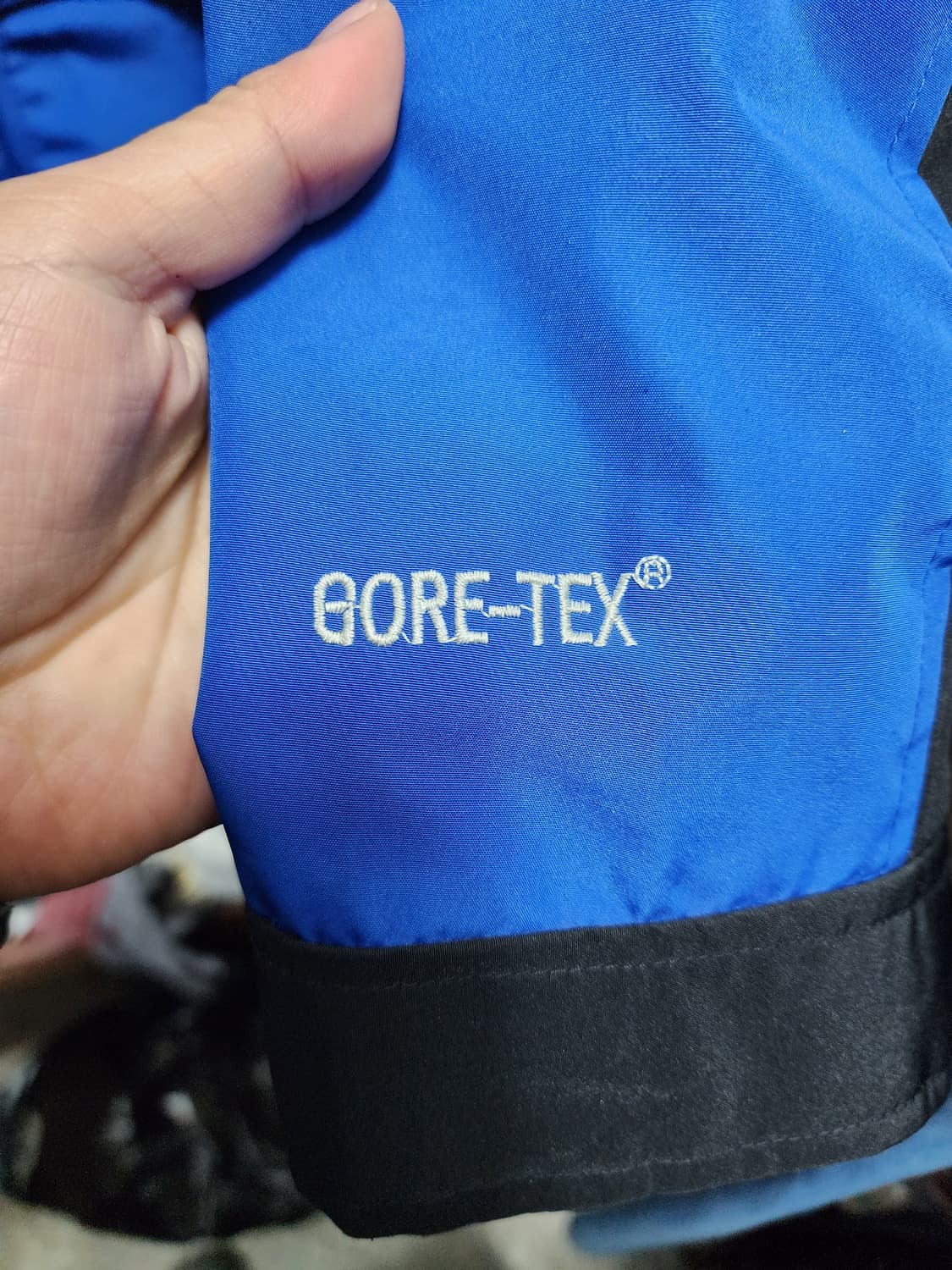 (빅사이즈) 90s 노스페이스 고어텍스 블루 블랙 바람막이 XXL 상품이미지4