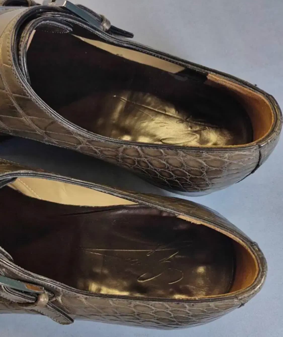 GUCCI 구찌 뭉크 슈트랩 슈즈(크로커다일 스킨-악어가죽)해외발송 상품이미지9