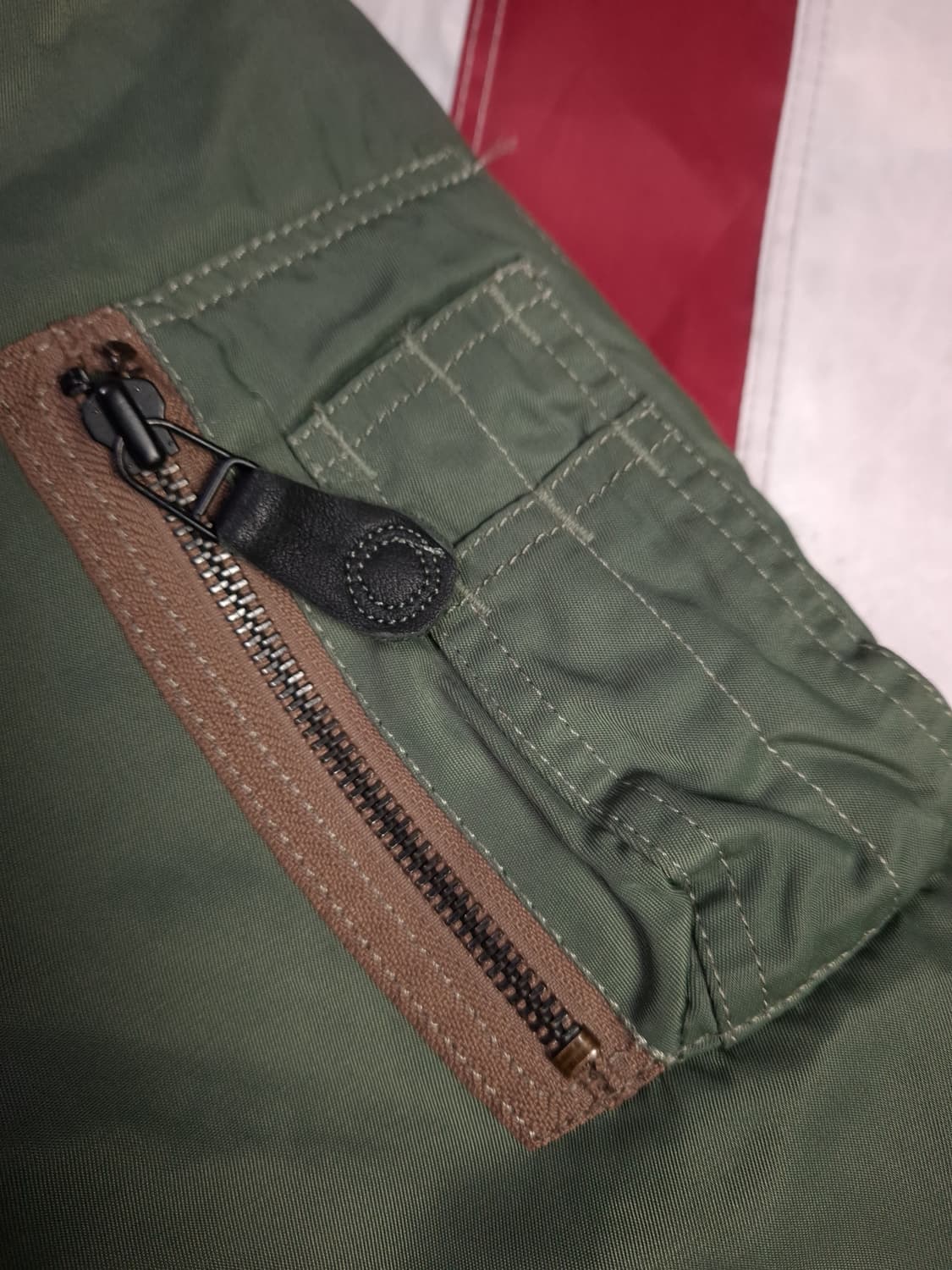 오리지날 캡클로딩사 미공군 L-2B 복각 울파일 항공점퍼 상품이미지5