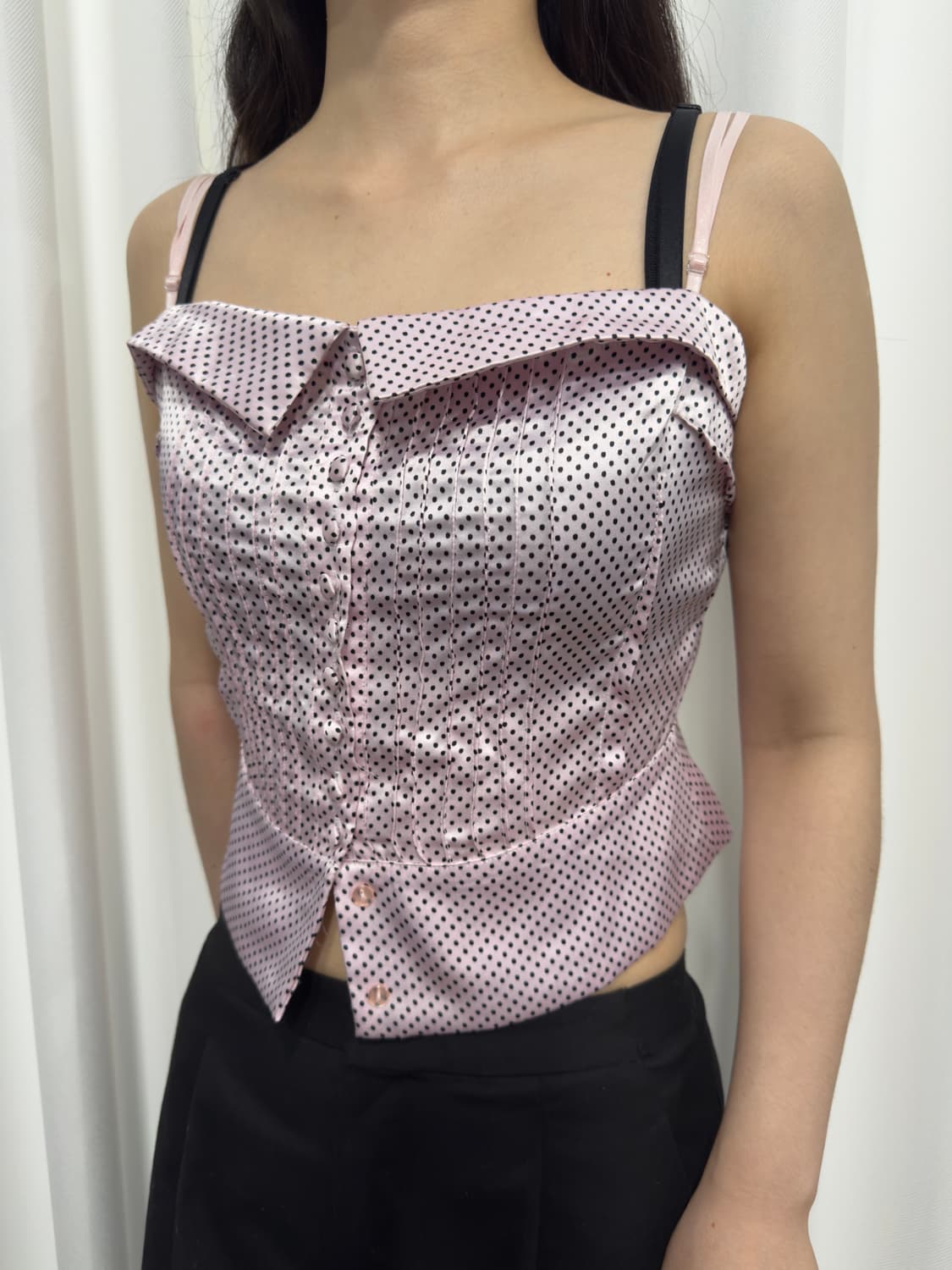 dot design blouse 상품이미지2