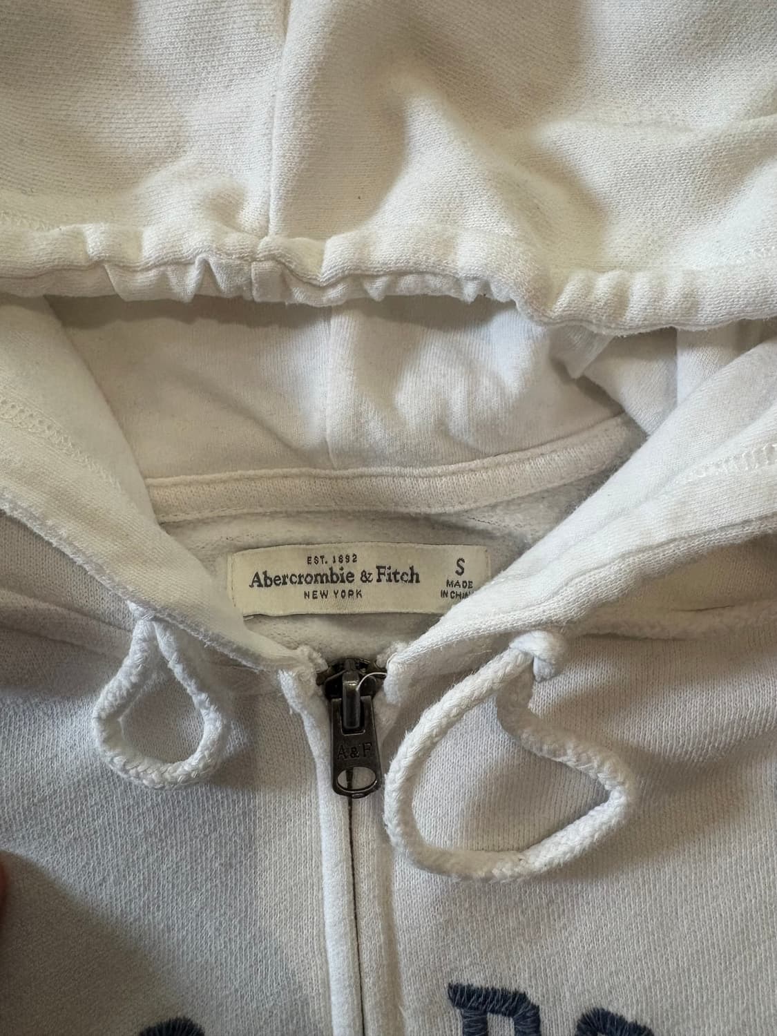 아베크롭비 후드집업 화이트 S 상품이미지7