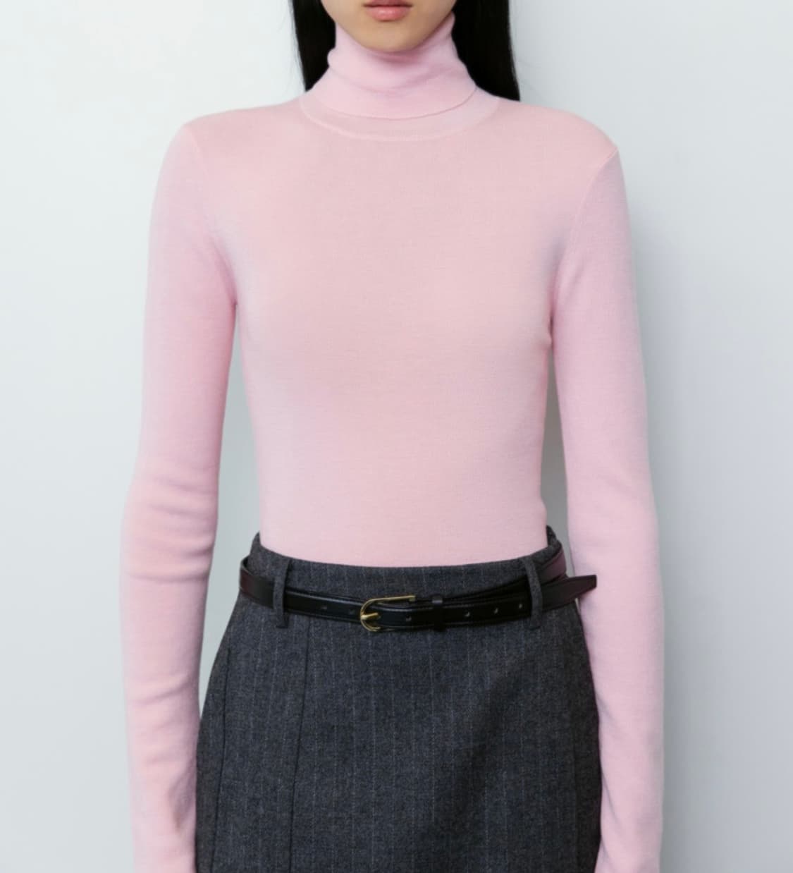 오르 메리노울 폴라 핑크 니트 상품이미지3