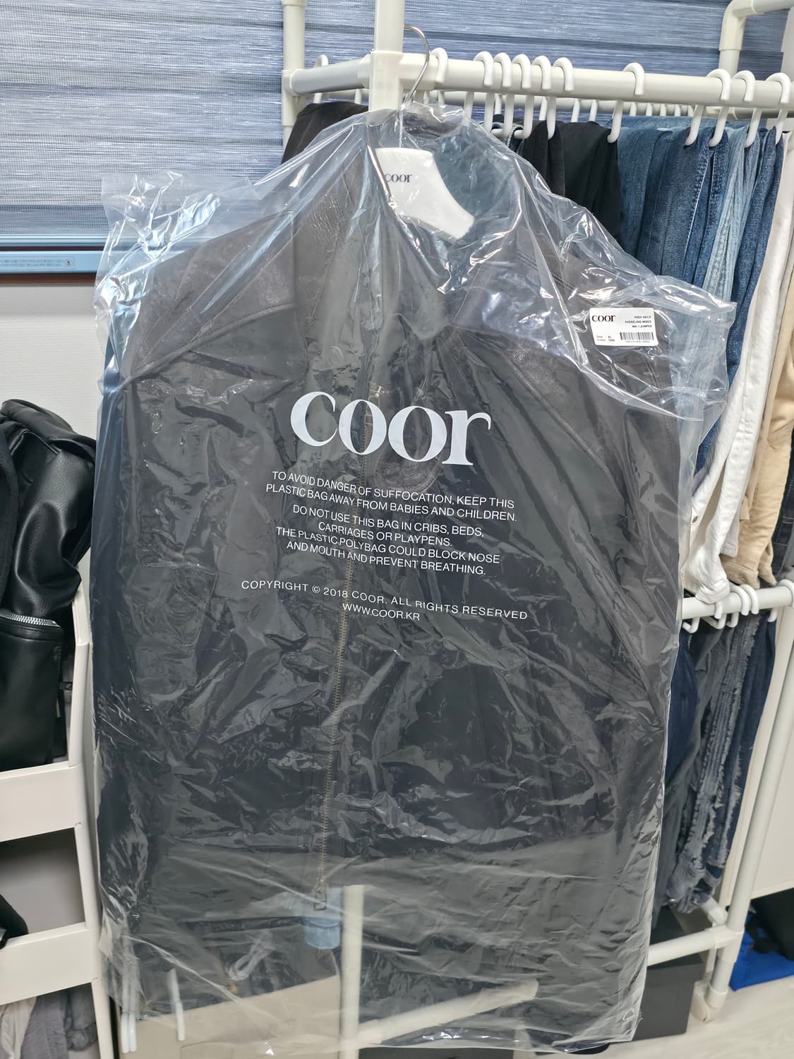 [XL]쿠어 하이넥 시어링 믹스드 MA-1 점퍼 상품이미지2