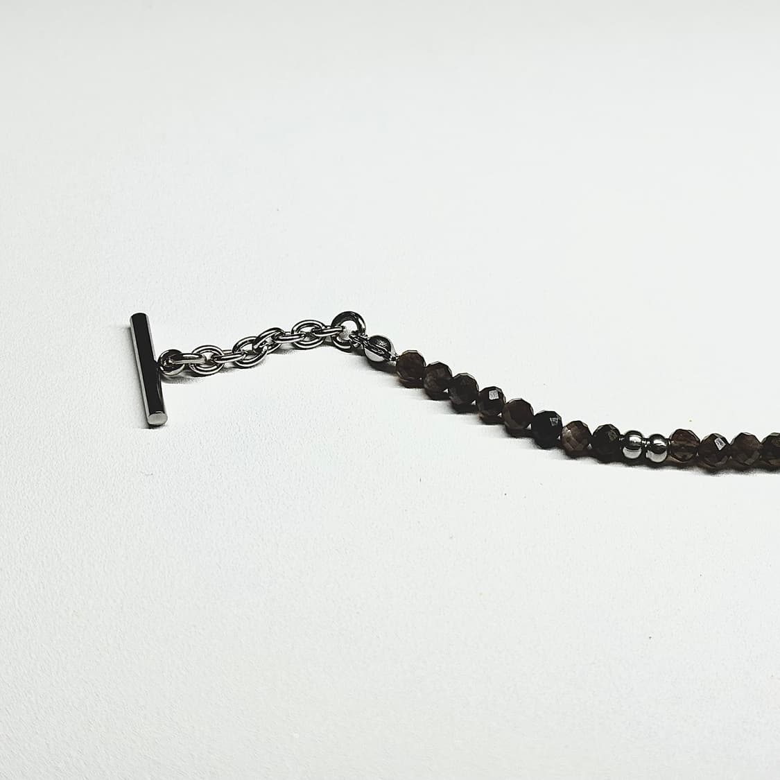 (맞춤 사이즈) 천연석 커팅 흑요석 고급 원석팔찌 상품이미지3