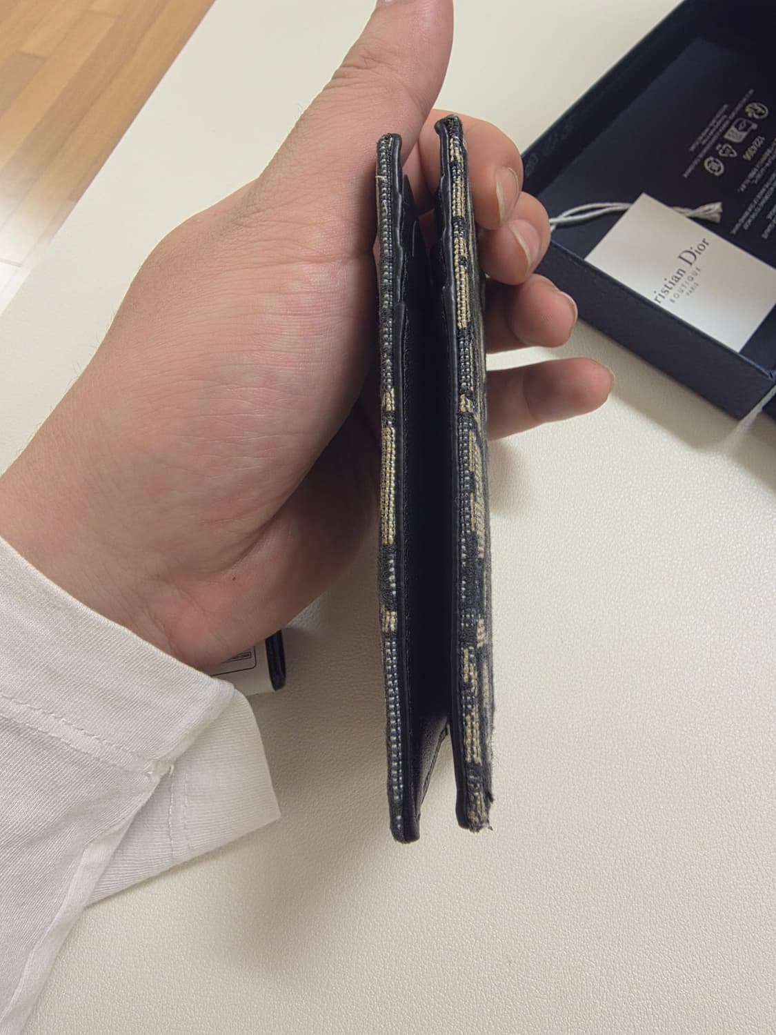 [ 풀구성 ] 디올 오블리크 자카드 오거나이저 카드홀더 2단 카드 지갑 상품이미지5