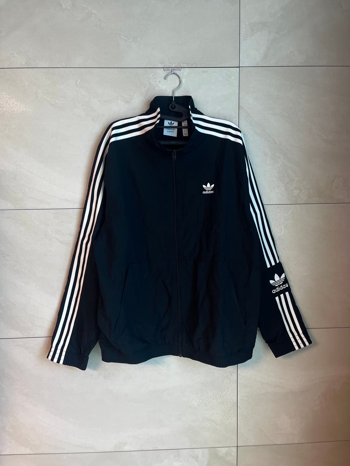 [3XL] 아디다스 파이어버드 윈드브레이커 우븐 바람막이 블랙 상품이미지1