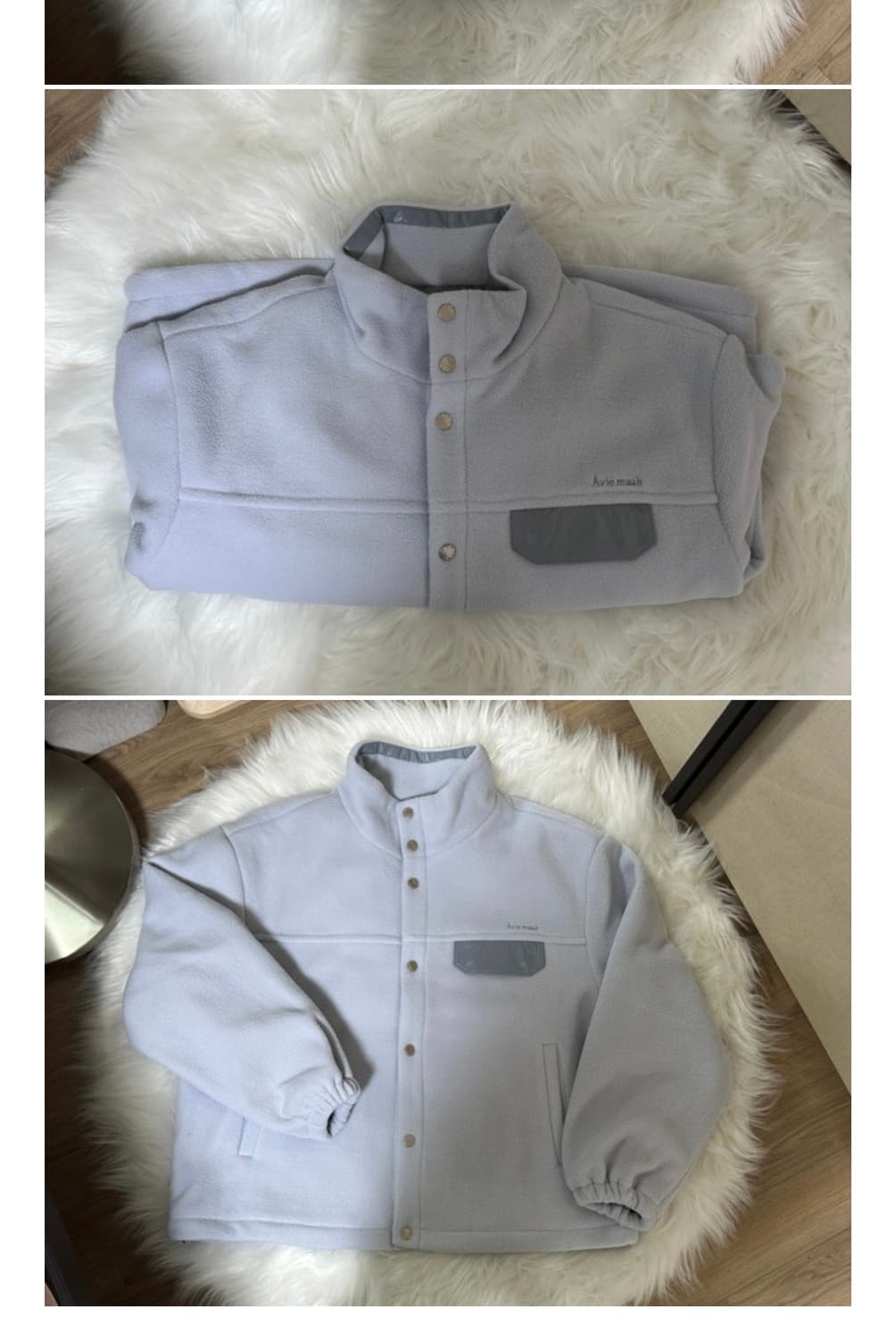 아비에무아 오버사이즈 로고플리스쟈켓 상품이미지1