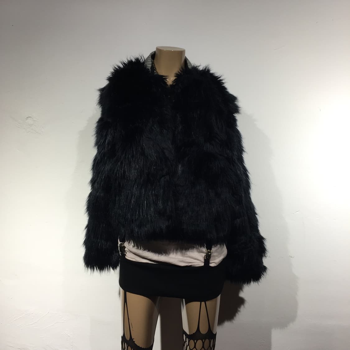 블랙 퍼 자켓 상품이미지6