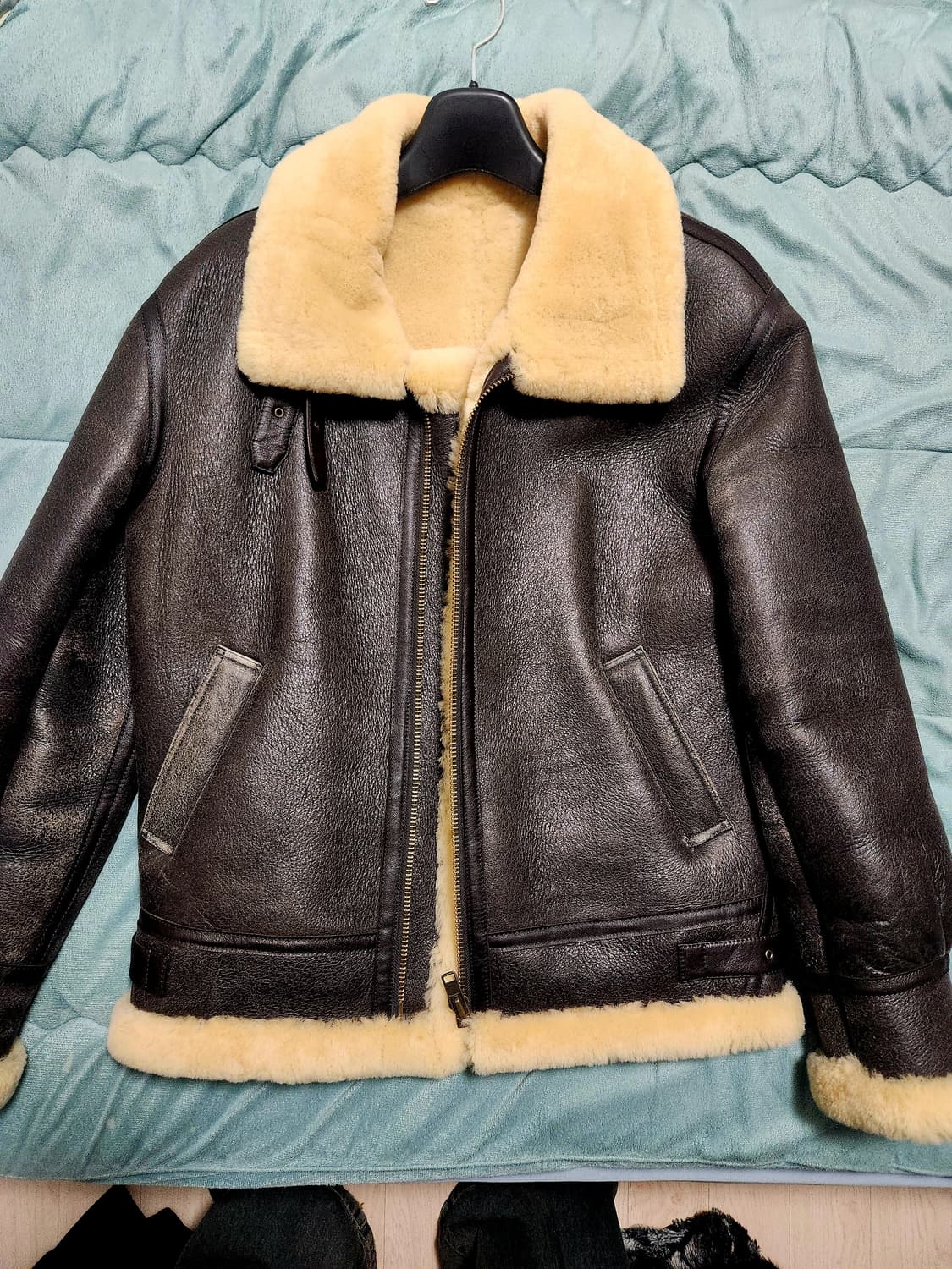 드림월드 양가죽 크랙 무스탕 XL 상품이미지1