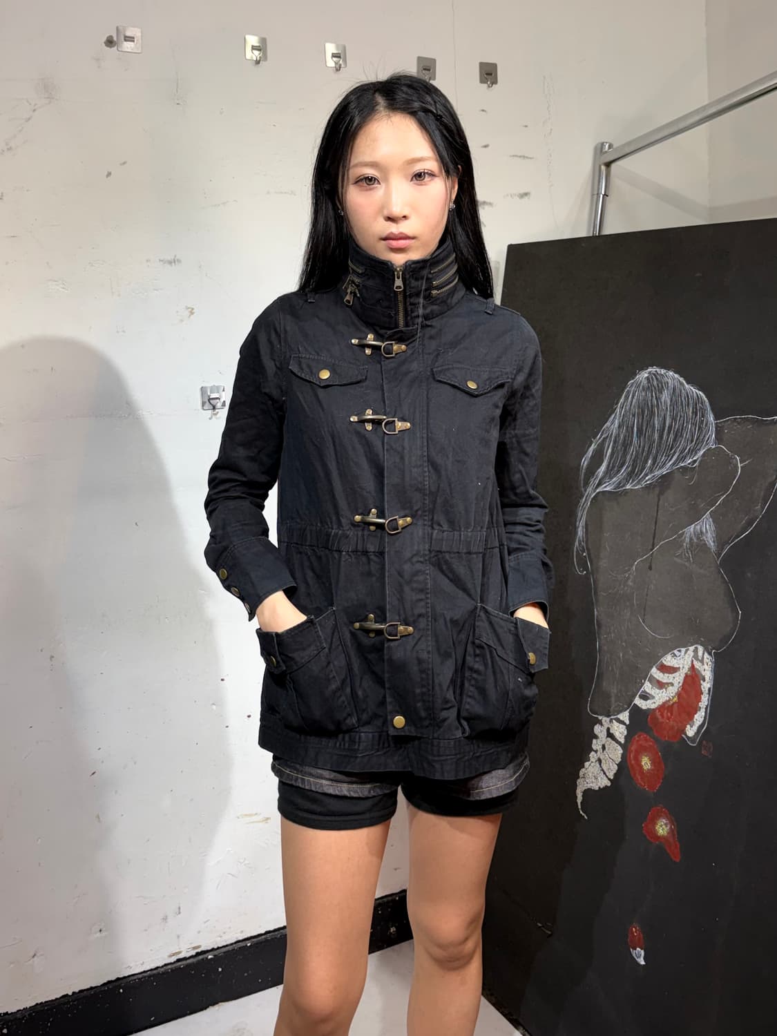 JPN 파이어맨 토클 버튼 펑크 고딕 블랙 고딕 자켓 L 상품이미지1