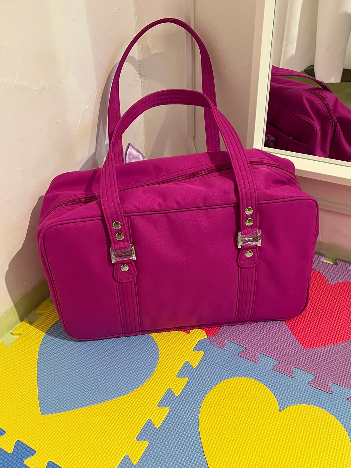 이스트보이 자주색 스쿨백 + 키링🍓 상품이미지10