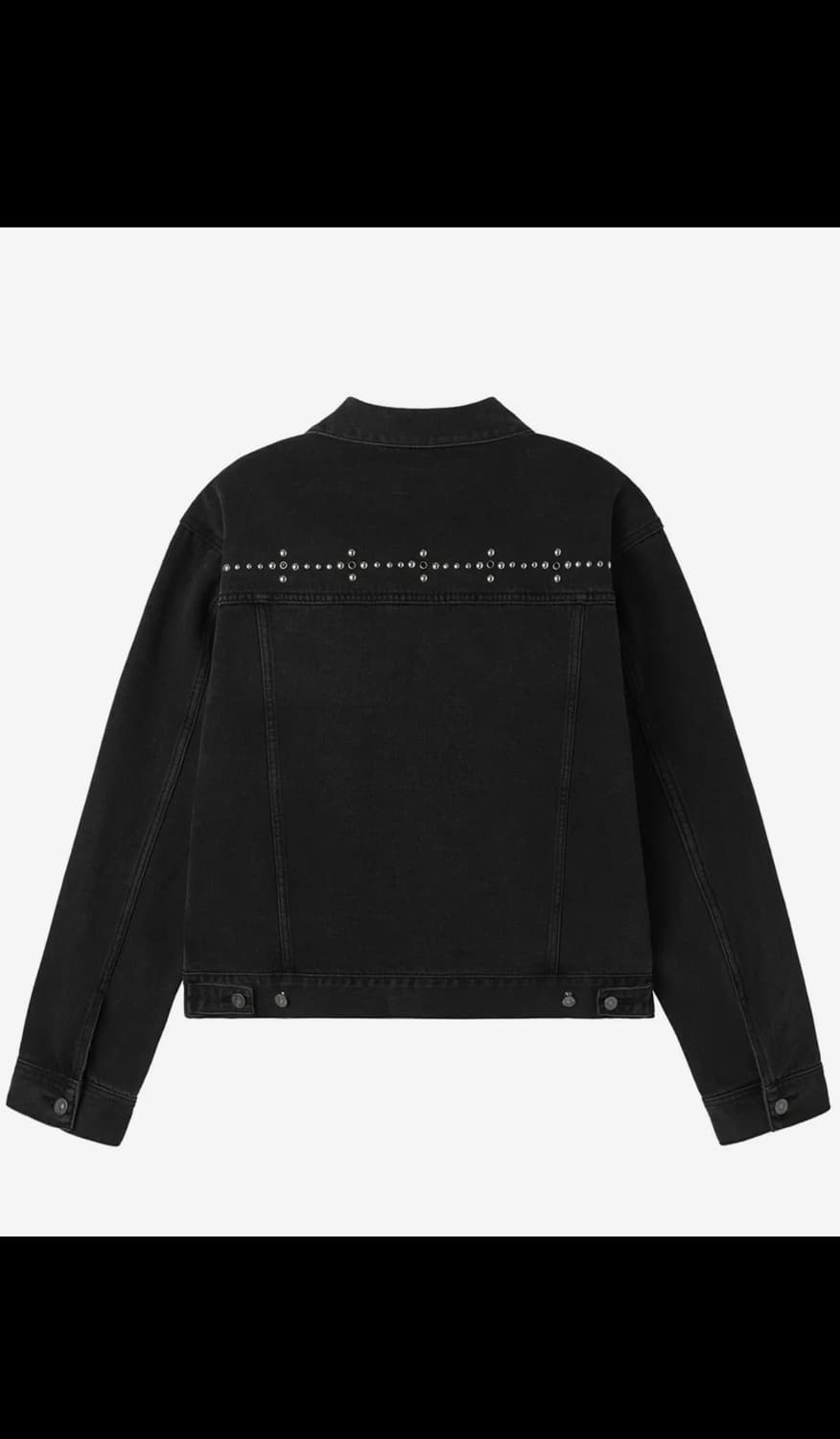 OY stud denim trucker jacket -BLACK 상품이미지9
