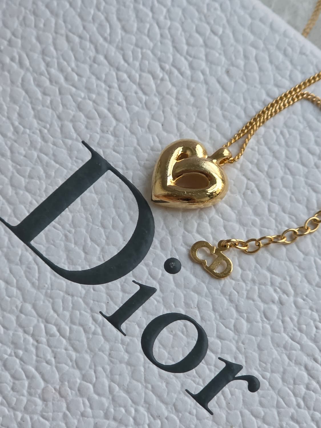 디올 금장 하트 펜던트 목걸이 상품이미지4