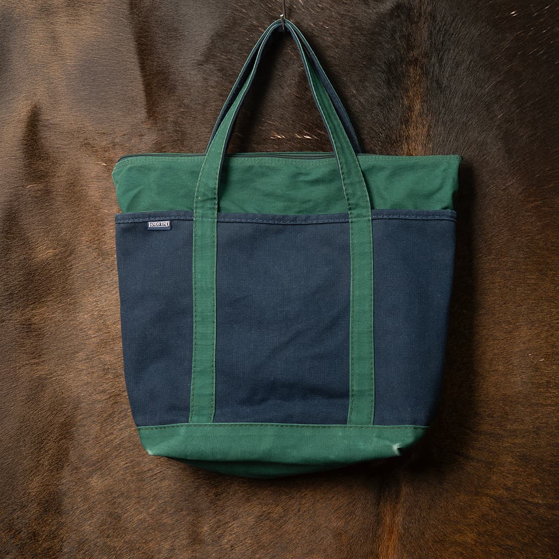 90s LANDS' END 랜즈엔드 헤비 캔버스 토트 백  상품이미지1
