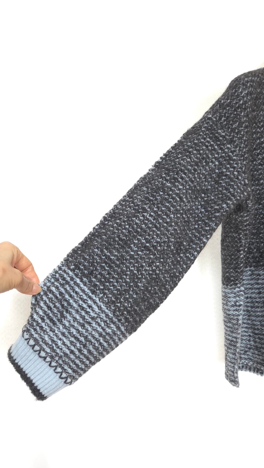 한섬 시스템 컬러블록 밑단 트임 니트 탑 F 사이즈 상품이미지5