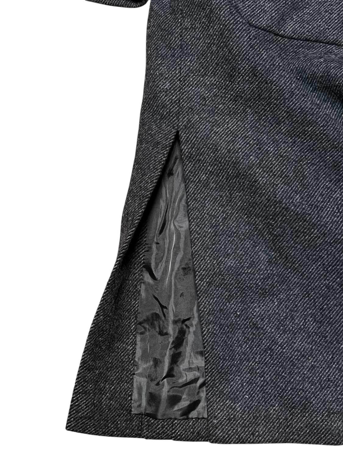 미쏘 헤링본 트임 롱코트 M 다크그레이 상품이미지3