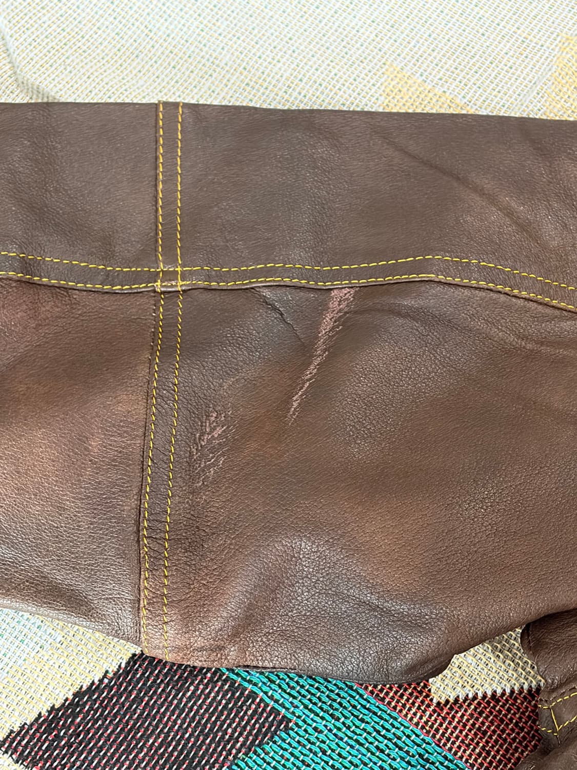 90s 제팬 557xx 타입 크롭 레더 트러커 자켓 상품이미지10