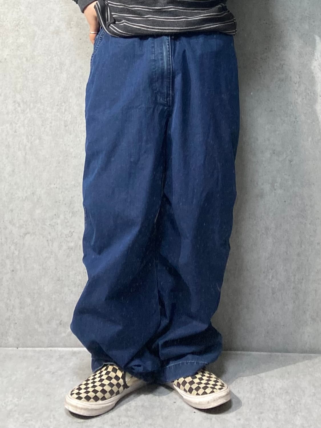 [M] Uniqlo C 유니클로 인디고 와이드핏 파라슈트 팬츠 상품이미지10