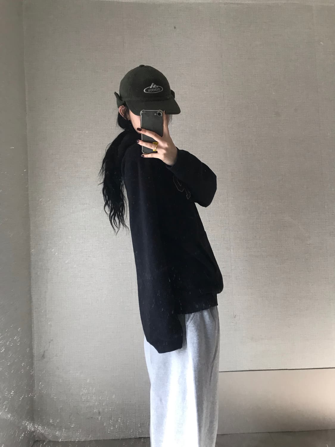 갭 블랙 후리스 후드티 상품이미지3
