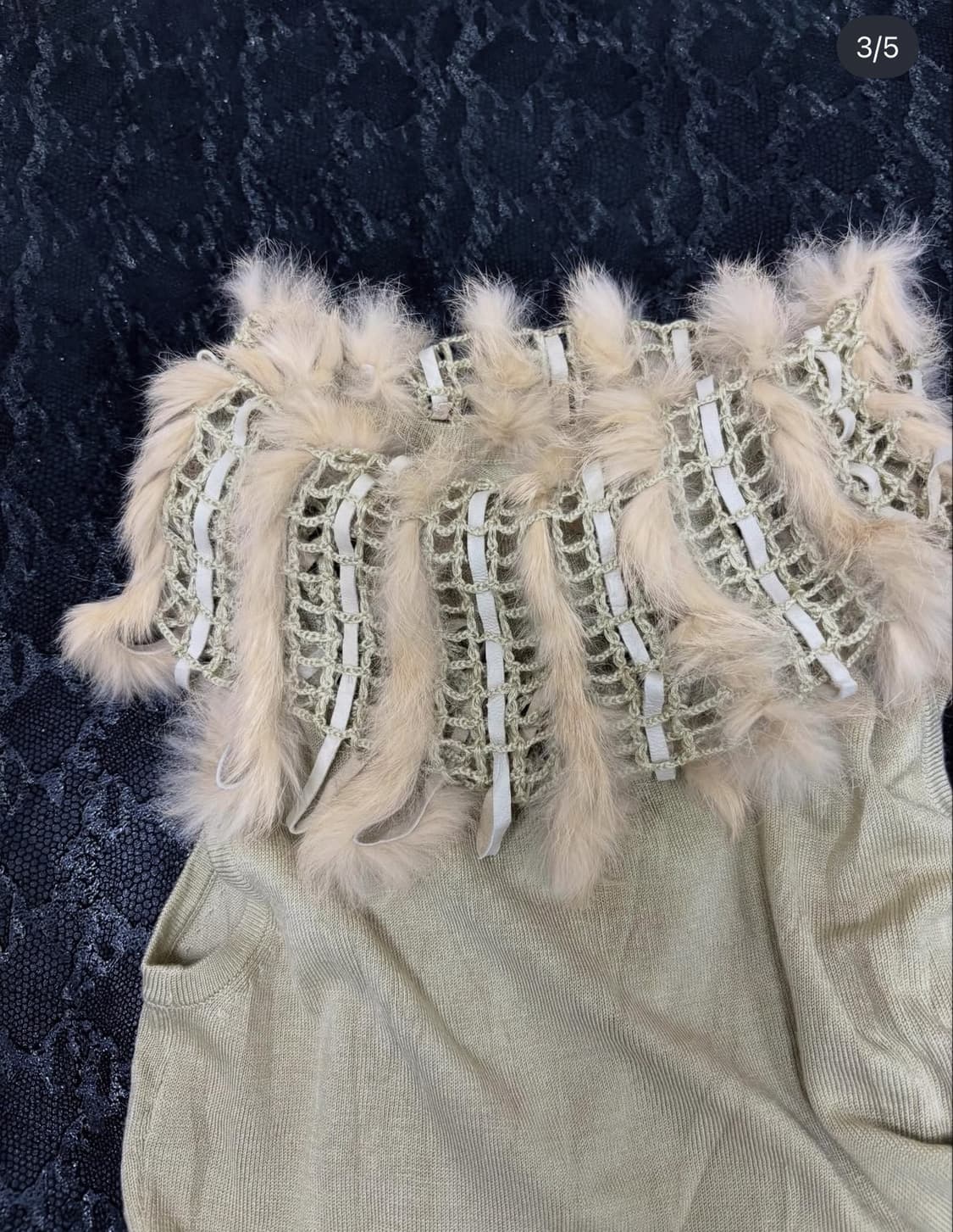 모카브라운 퍼 슬리브리스 상품이미지2