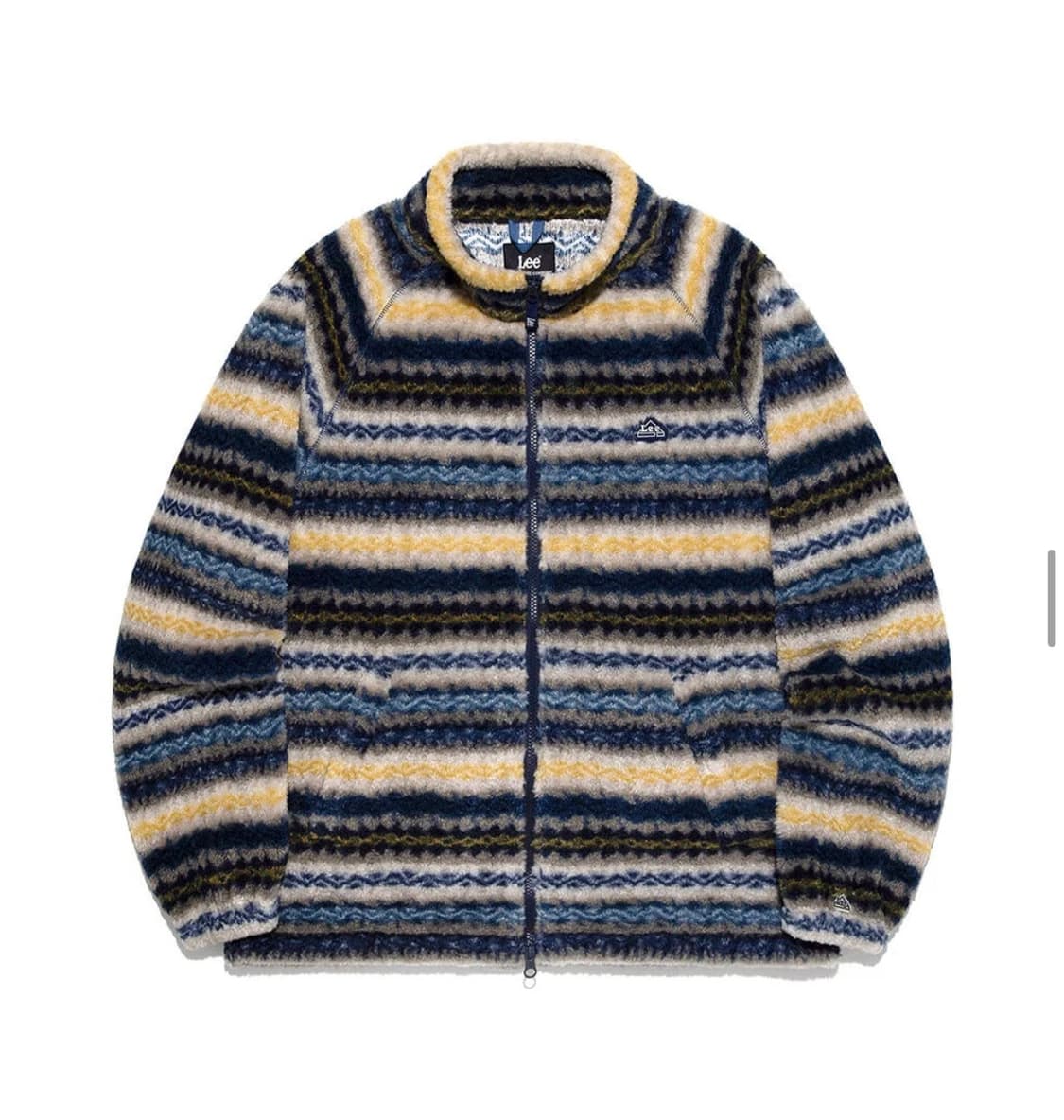 XL) lee 리 패턴 플리스 후리스 자켓 스트라이프 상품이미지1