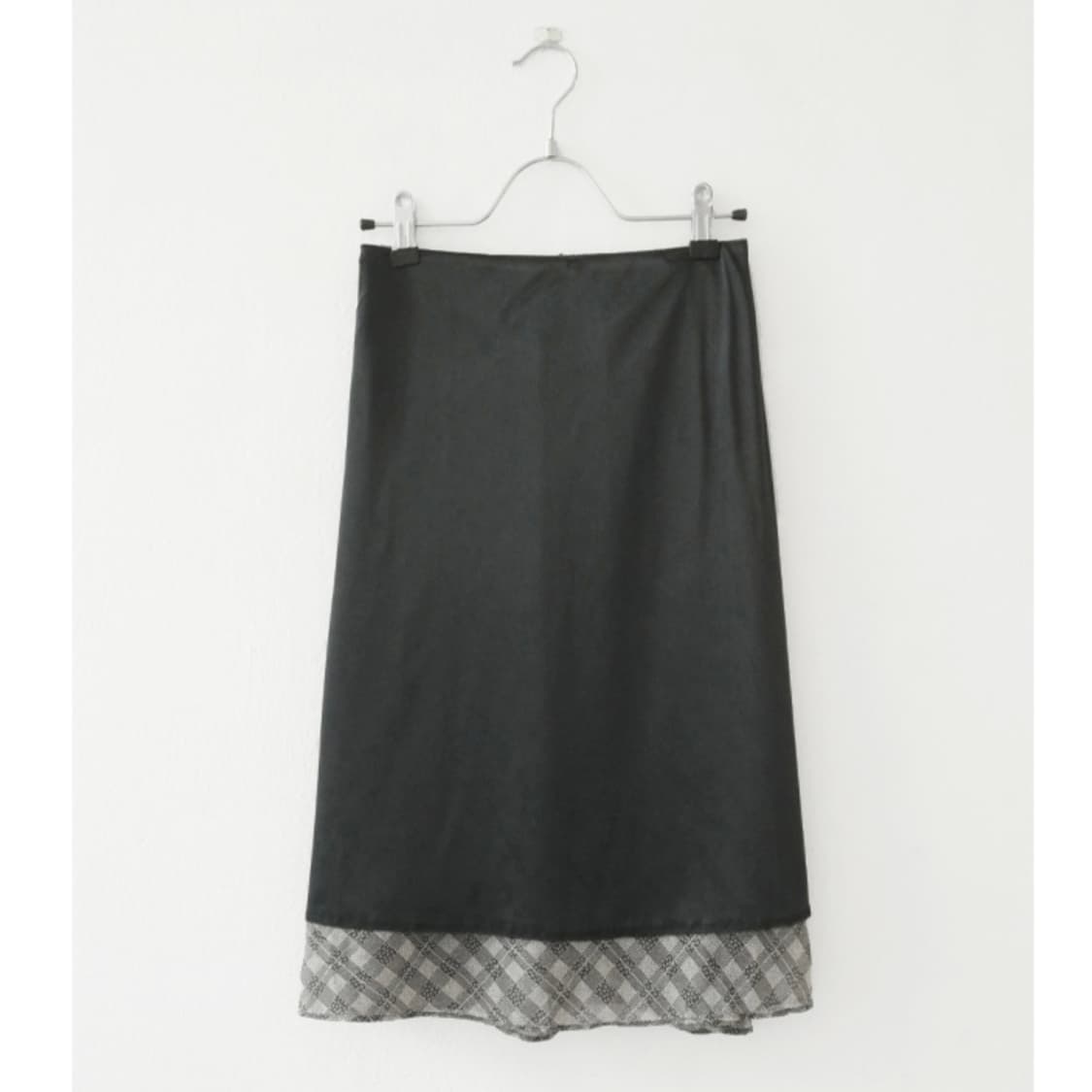 에프터먼데이 check shiffon skirt 차콜 상품이미지2