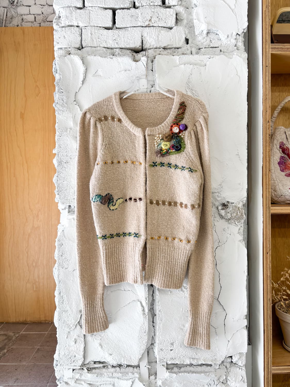 빈티지 스티치 포인트 가디건 상품이미지1