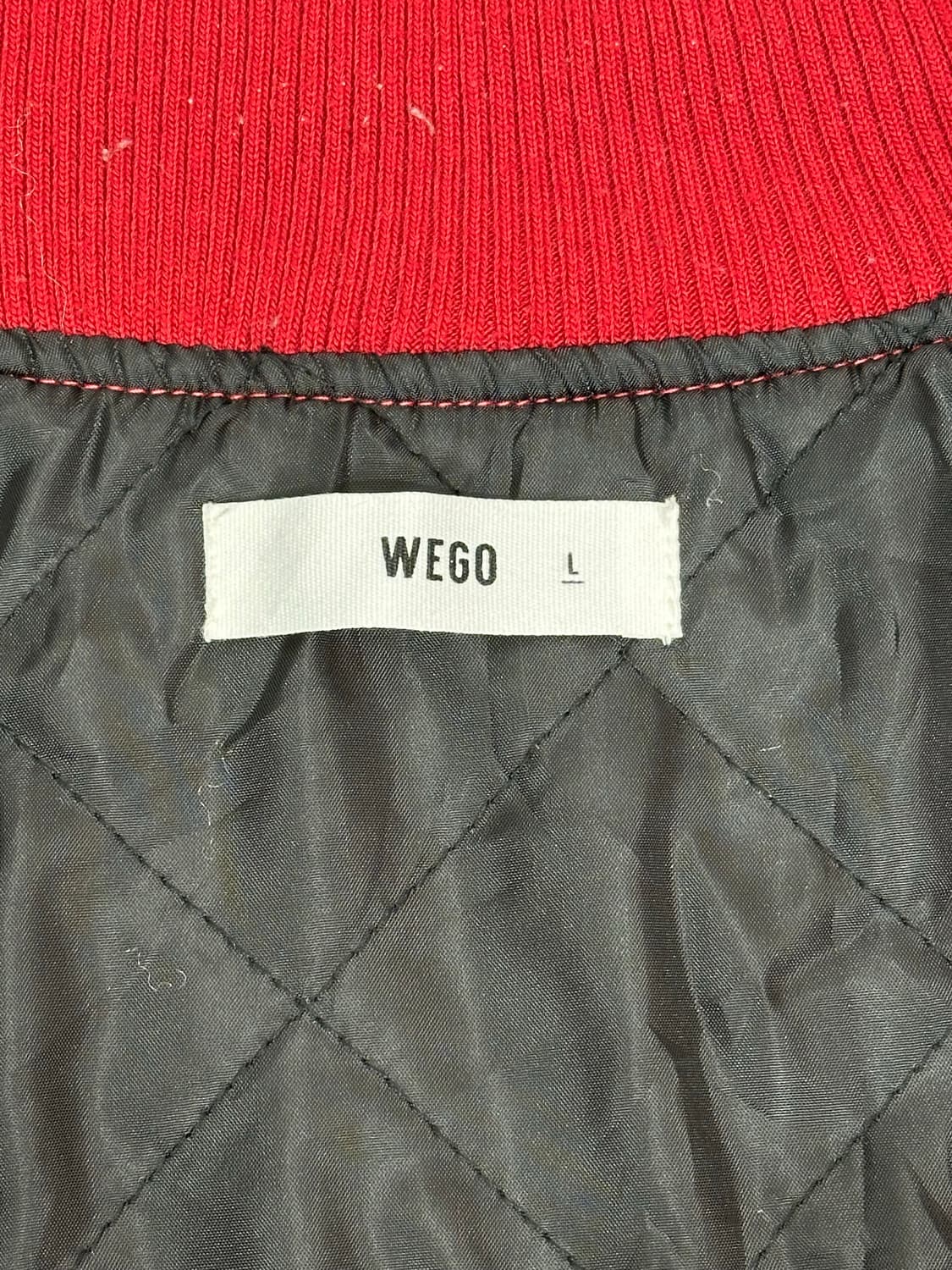 일본 빈티지 WEGO 레드 가죽 바시티 점퍼 스타디움 자켓 L 상품이미지7