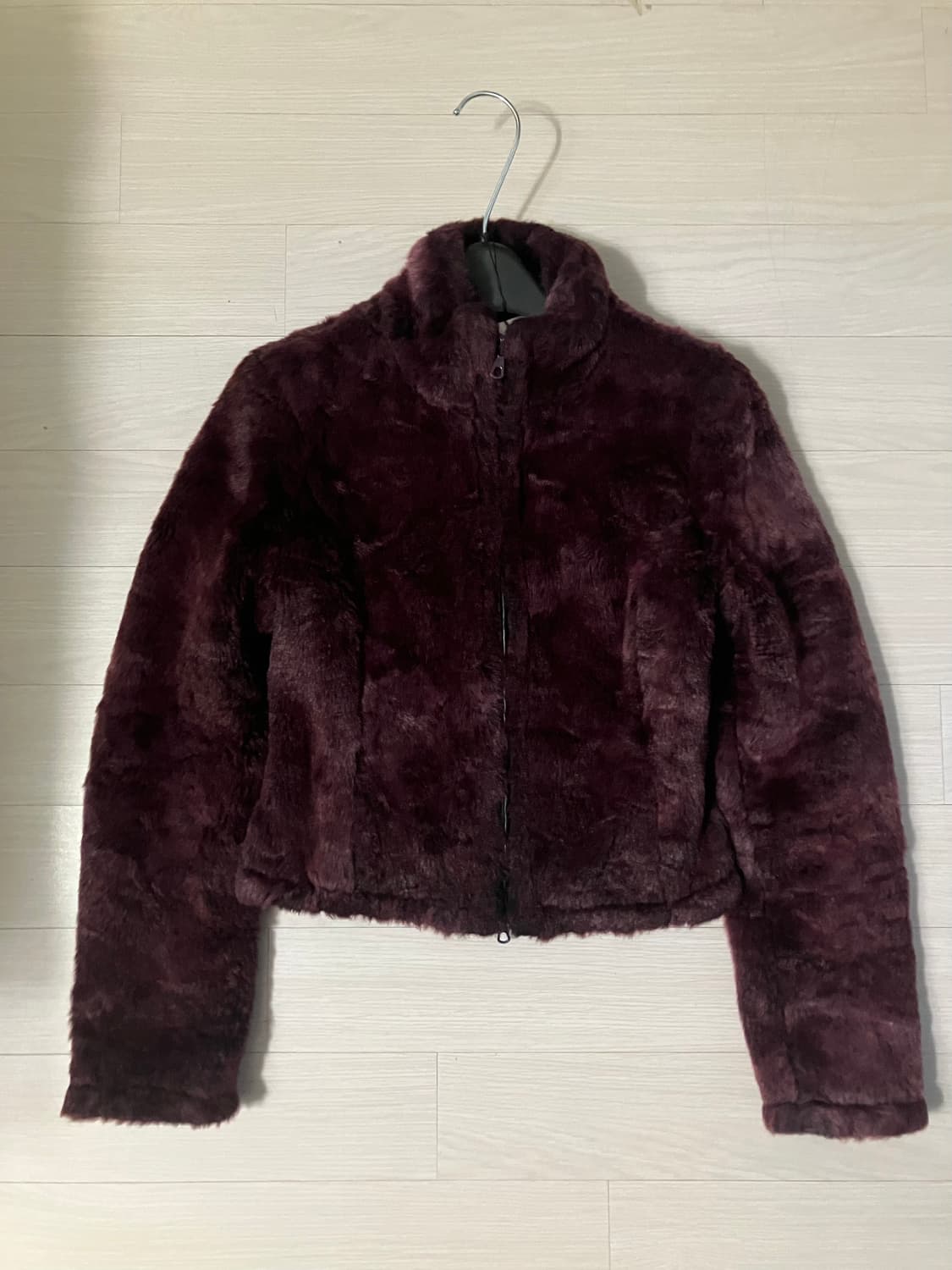 armani jeans burgundy fur jacket 상품이미지1