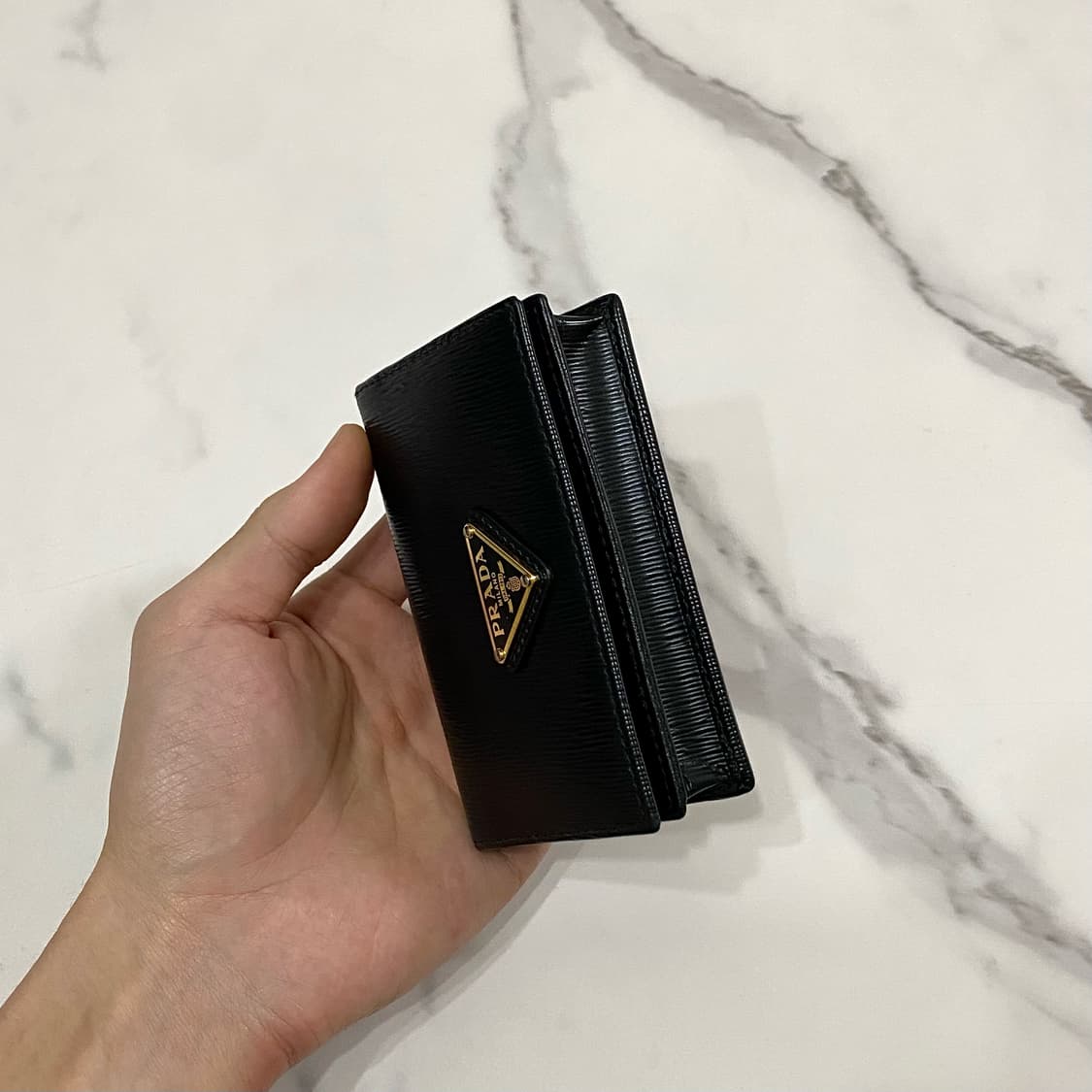 프라다 비텔로무브 삼각로고 카드지갑 명함지갑 블랙 1MC122 상품이미지4