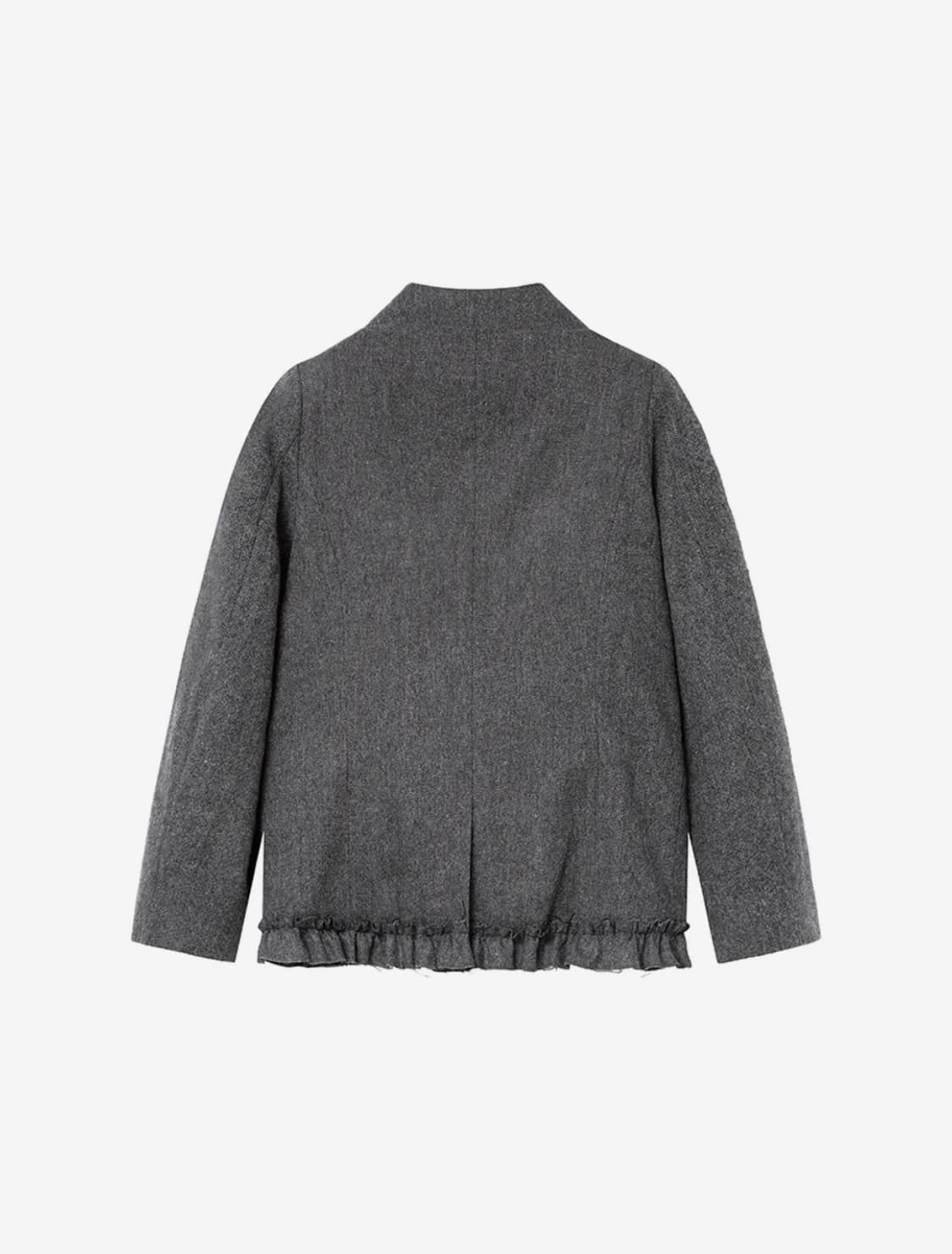 바니쉬먼트 Round frill flare jacket_charcoal 상품이미지2