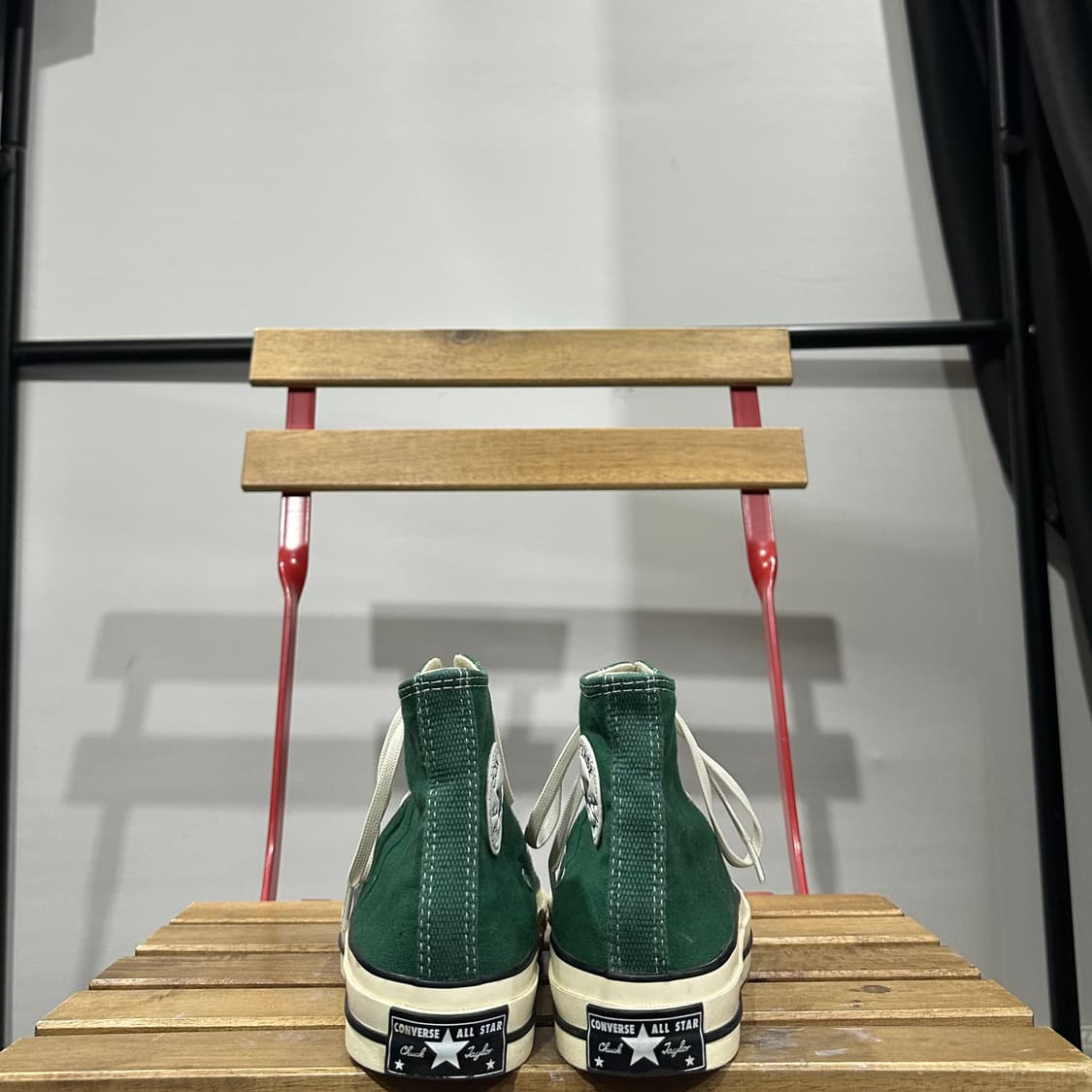 230) 컨버스 운동화 여성 여자 신발 척테일러 70 하이 그린 상품이미지4