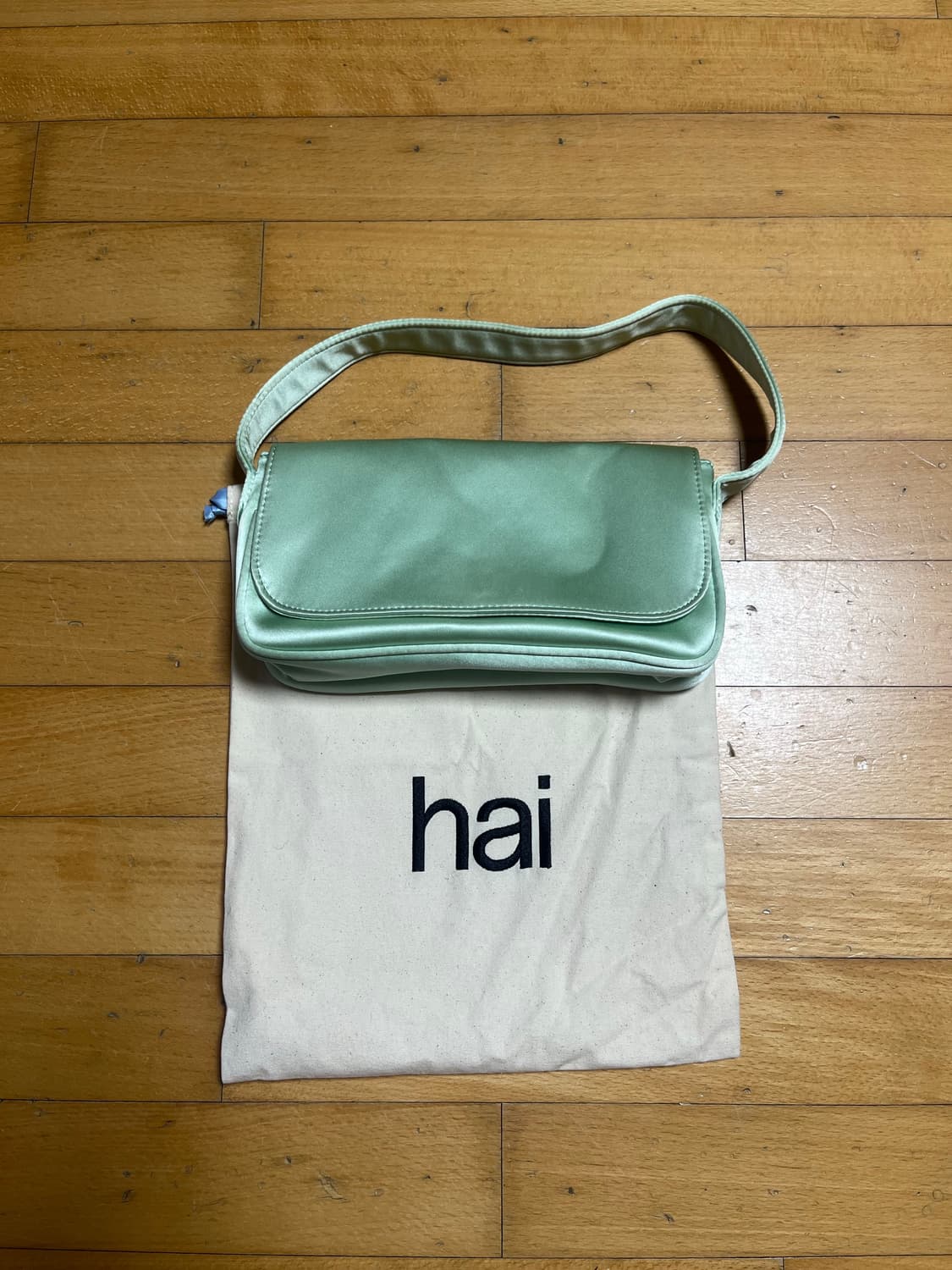 hai 넬리백 실크백 라이트그린 상품이미지2