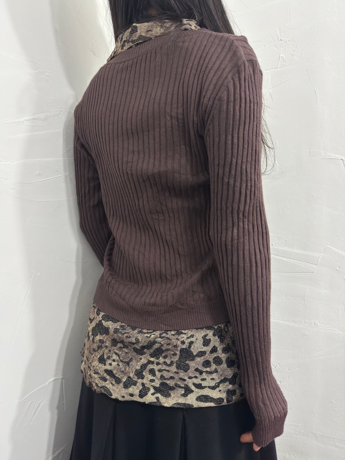 respighi leopard shirt layered top 상품이미지3