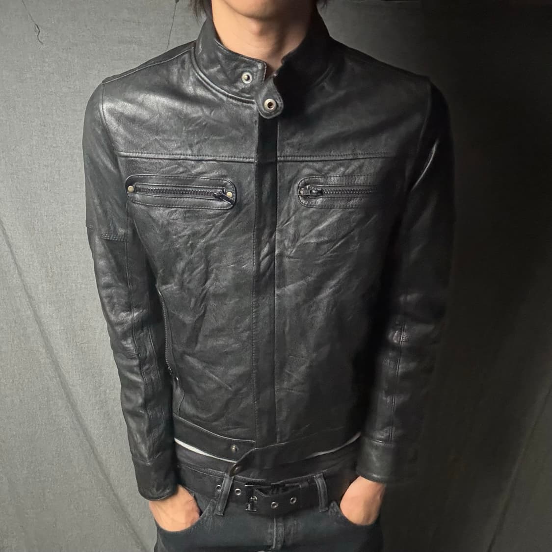 ltaly lamb skin leather jacket 상품이미지1