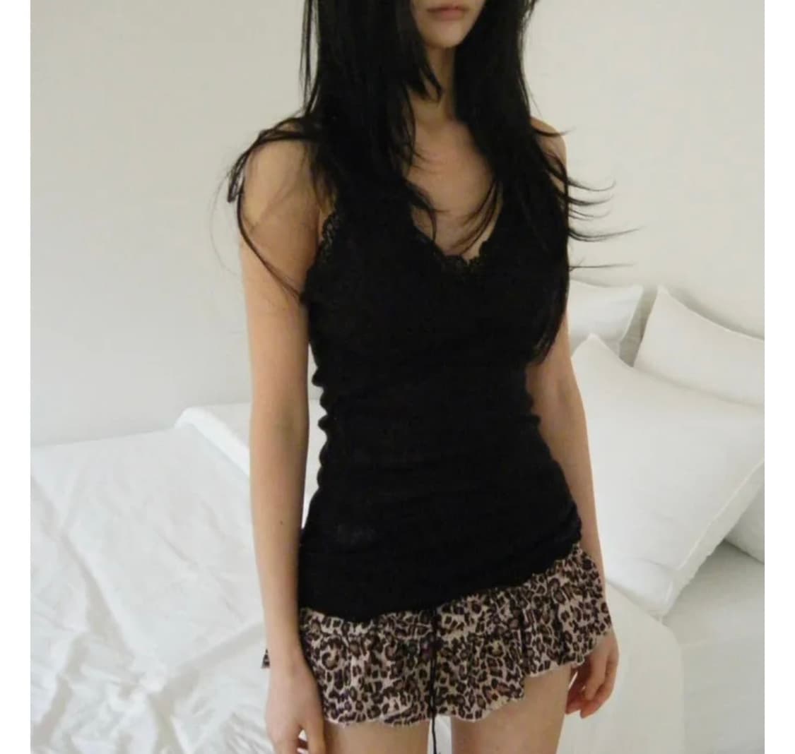 Whisper lace sleeveless - BK 상품이미지3